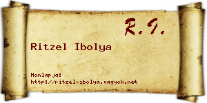 Ritzel Ibolya névjegykártya