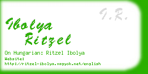 ibolya ritzel business card